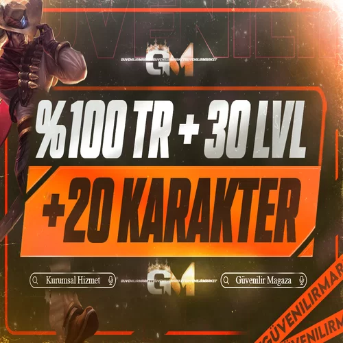League of Legends +30 Level TR +20 Karakter